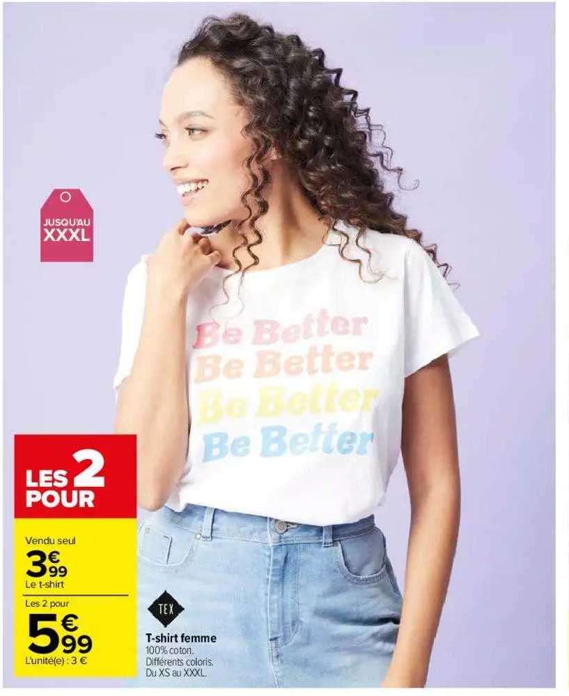 t-shirt femme tex