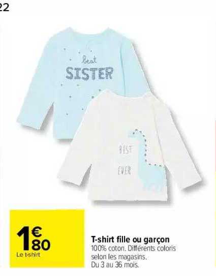 t-shirt fille ou garçon