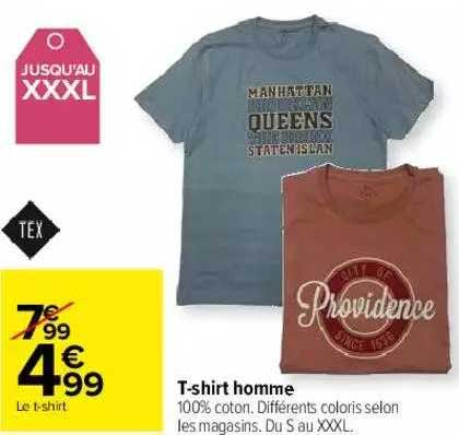 t-shirt homme tex
