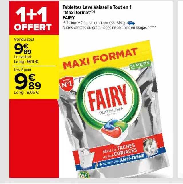 tablettes lave vaisselle tout en 1 "maxi format"