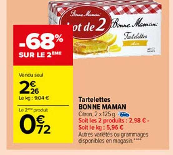 tartelettes bonne maman