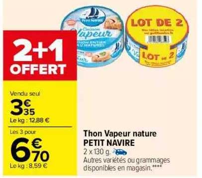 Thon Vapeur Nature Petit Navire