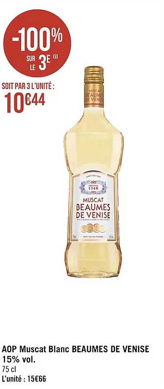 aop muscat blanc beaumes de venise 15% vol.