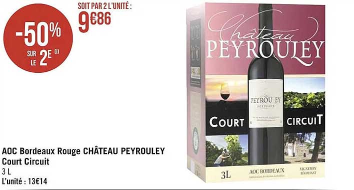 aoc bordeaux rouge château peyrouley court circuit