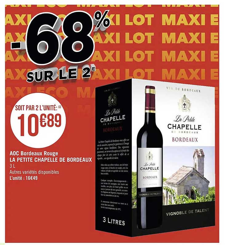 aoc bordeaux rouge la petite chapelle de bordeaux