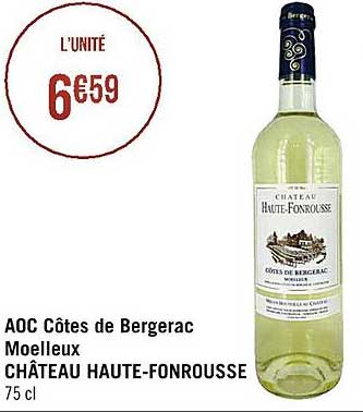 aoc côtes de bergerac moelleux château haute-fonrousse