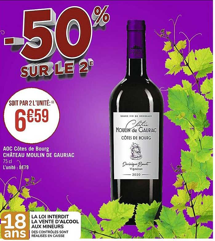 aoc côtes de bourg château moulin de gauriac