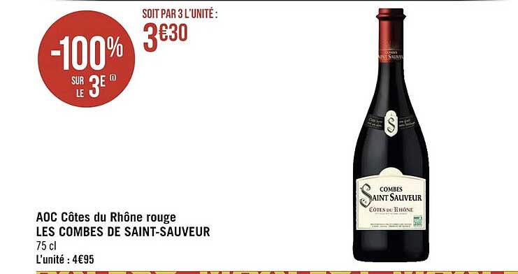 aoc côtes du rhône rouge les combes de saint-sauveur