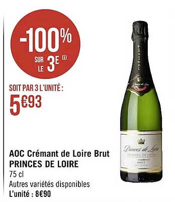aoc crémant de loire brut princes de loire