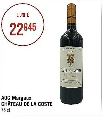 aoc margaux château de la coste