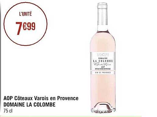 aop côteaux varois en provence domaine la colombe