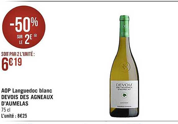 Aop Languedoc Blanc Devois Des Agneaux D'aumelas