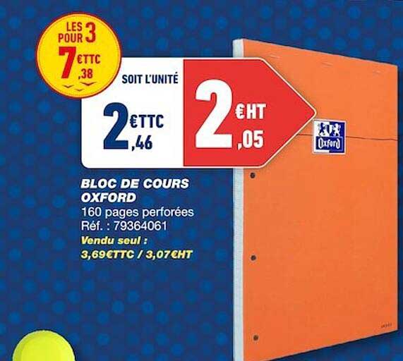 bloc de cours oxford