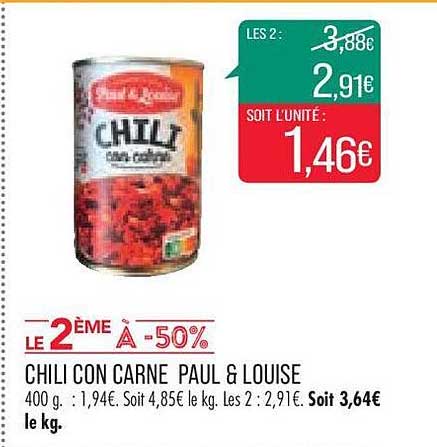 chili con carne paul & louise