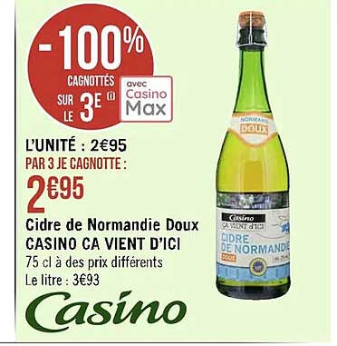 cidre de normandie doux casino ça vient d'ici