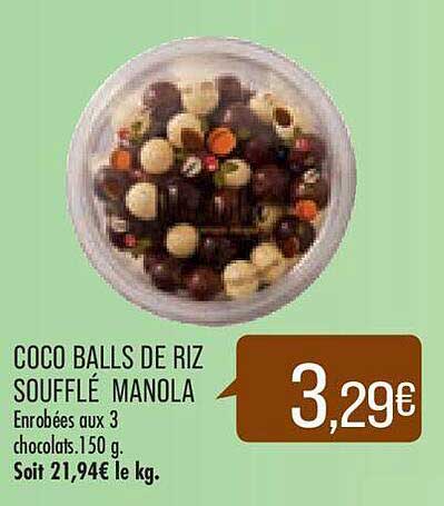 coco balls de riz soufflé manola