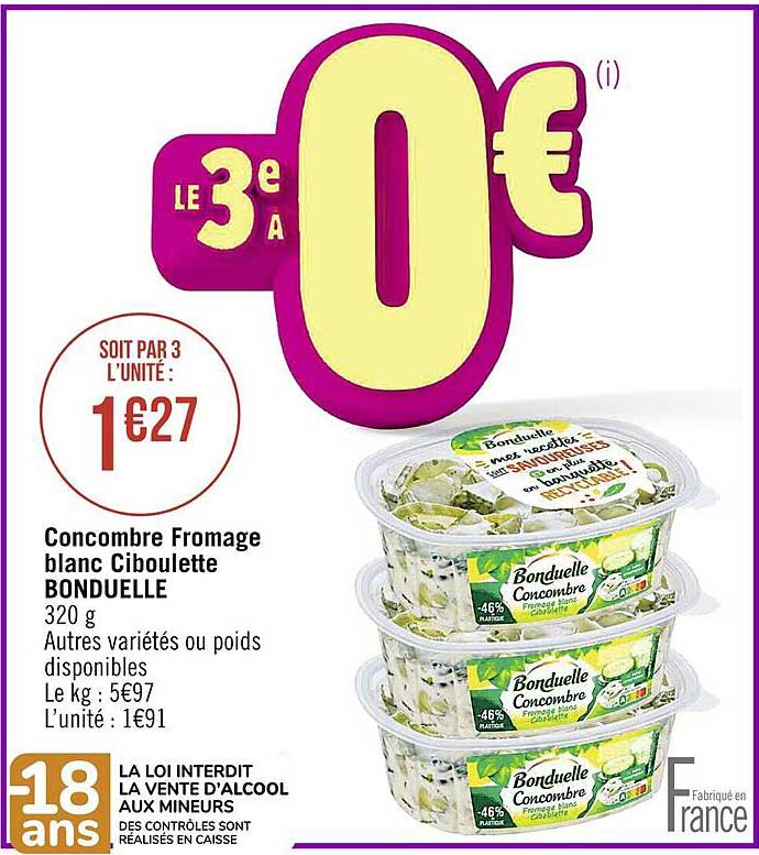 Concombre Fromage Blanc Ciboulette Bonduelle