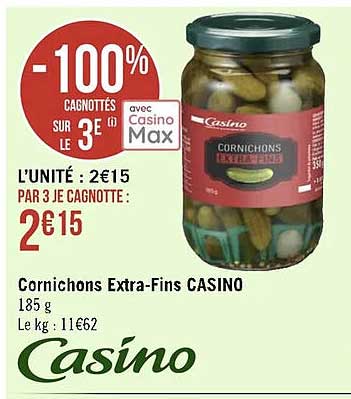 cornichons extra-fins casino