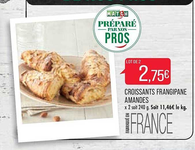 croissants frangipane amandes