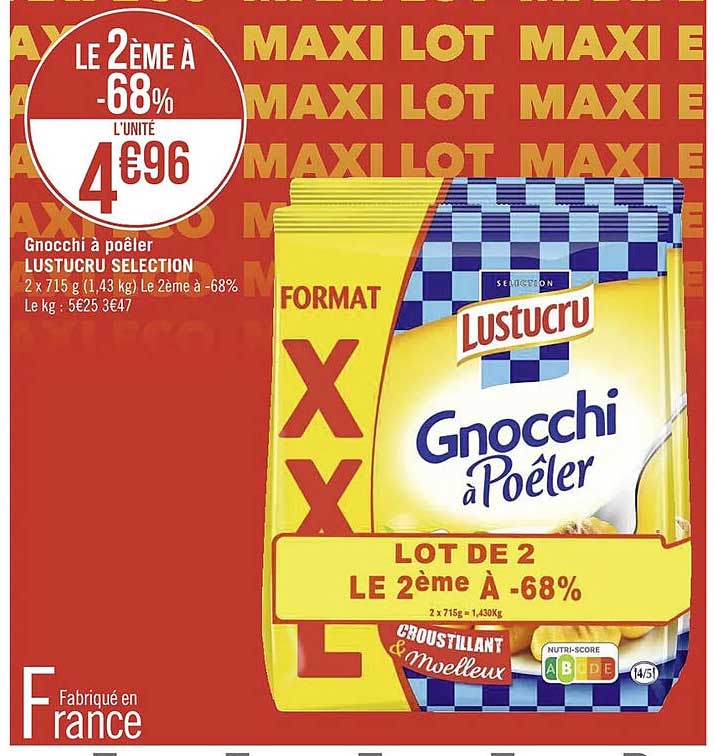 Gnocchi à Poêler Lustucru Sélection