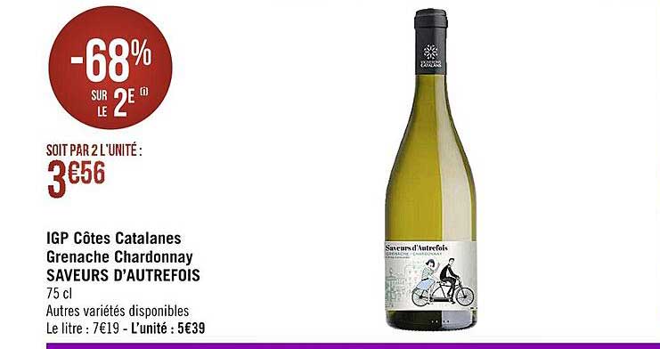 igp côtes catalanes grenache chardonnay saveurs d'autrefois
