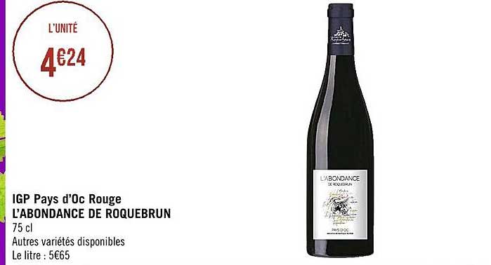 Igp Pays D'oc Rouge L'abondance De Roquebrun