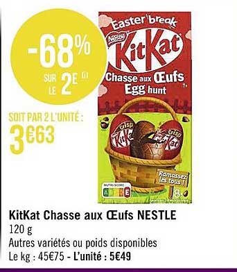 kit kat chasse aux œufs nestlé