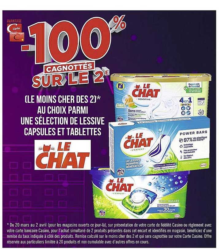 Lessive Capsules Et Tablettes Le Chat