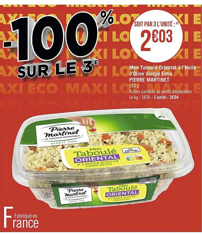 mon taboulé oriental à l'huile d'olive vierge extra pierre martinet