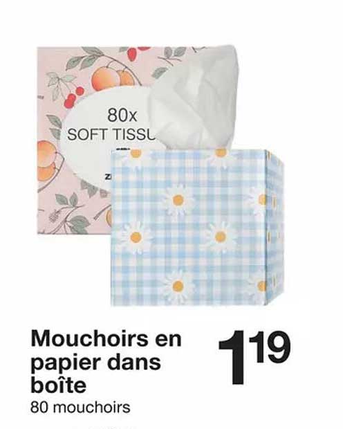 mouchoirs en papier dans boîte