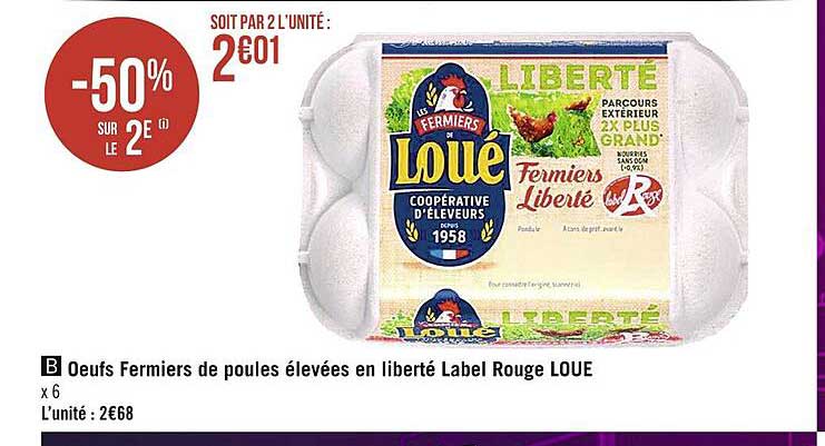 œufs fermiers de poules élevées en liberté label rogue loué
