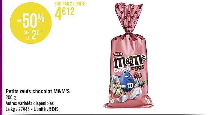 Petits œufs Chocolat M&m's