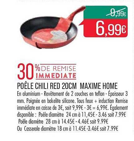 poêle chili red 20 cm maxime home
