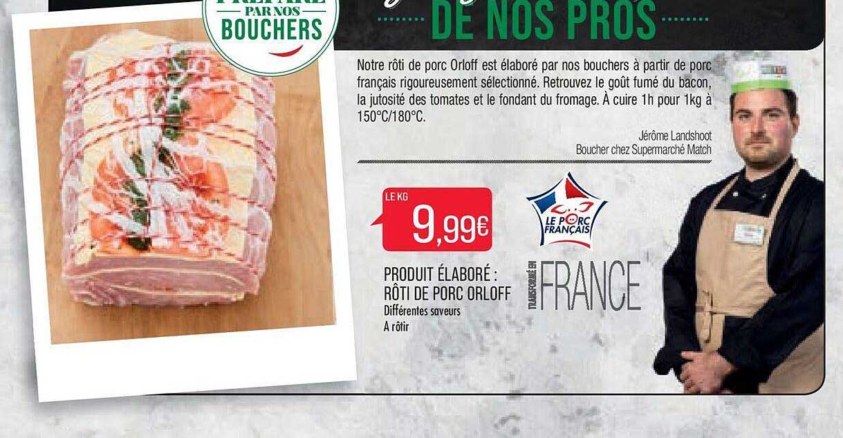 produit élaboré : rôti de porc orloff