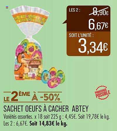 sachet œufs à cacher abtey