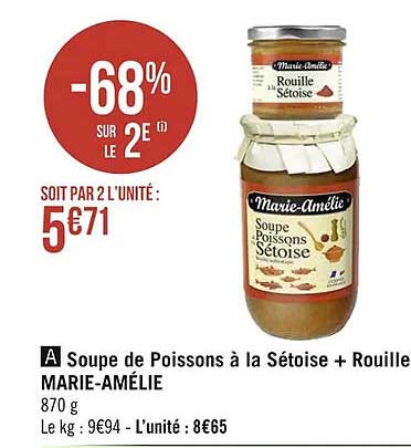 soupe de poissons à la sétoise + rouille marie-amélie