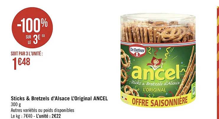 sticks & bretzels d'alsace l'original ancel dr. oetker
