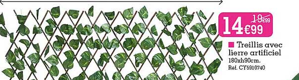 treillis avec lierre artificiel