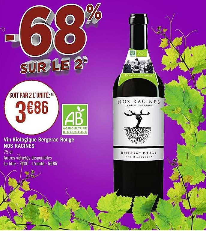 Vin Biologique Bergerac Rouge Nos Racines