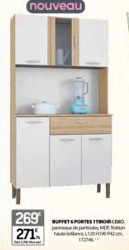 buffet 6 portes 1 tiroir cebo