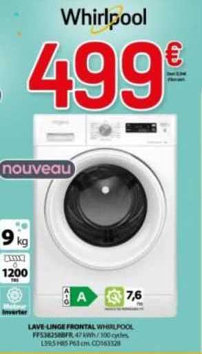 lave-linge frontal whirlpool