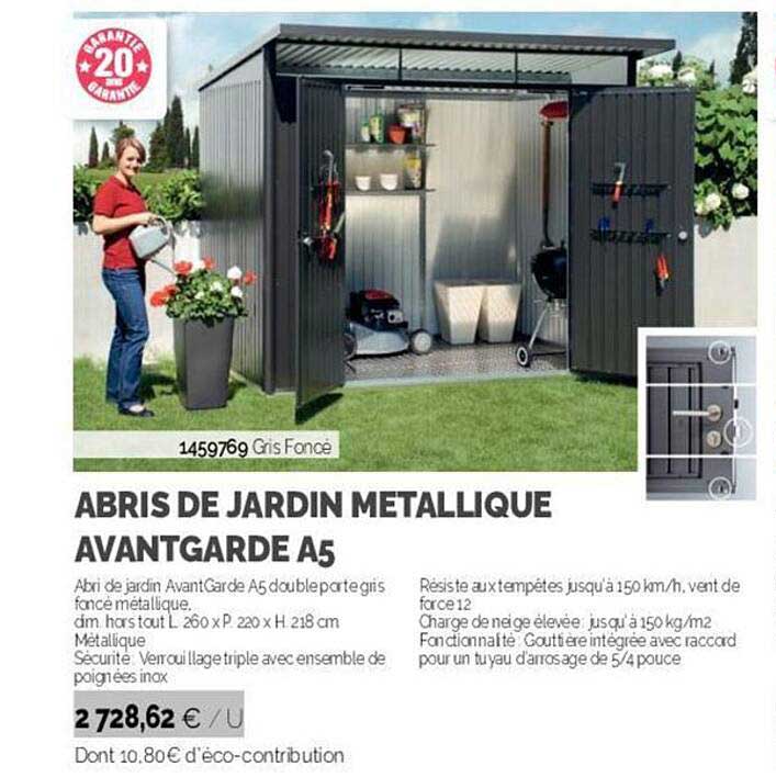 abris de jardin metallique avantgarde a5