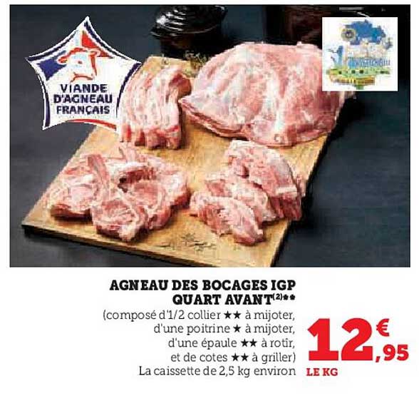 agneau des bocages igp quart avant