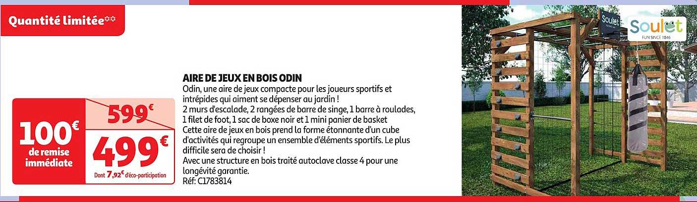 aire de jeux en bois odin