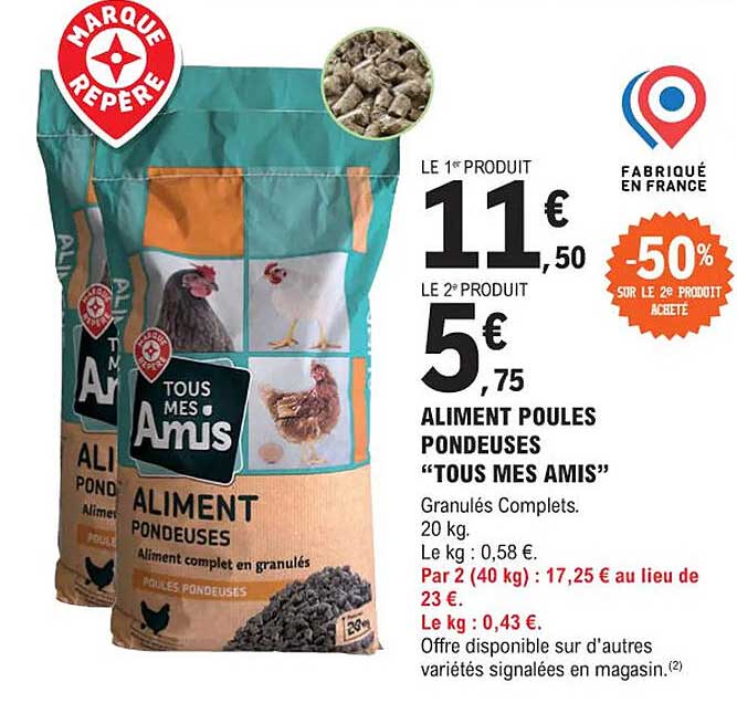 aliment poules pondeuses "tous mes amis"