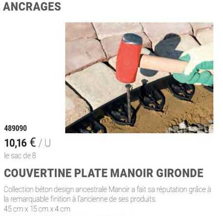 ancrages, couvertine plate manoir gironde