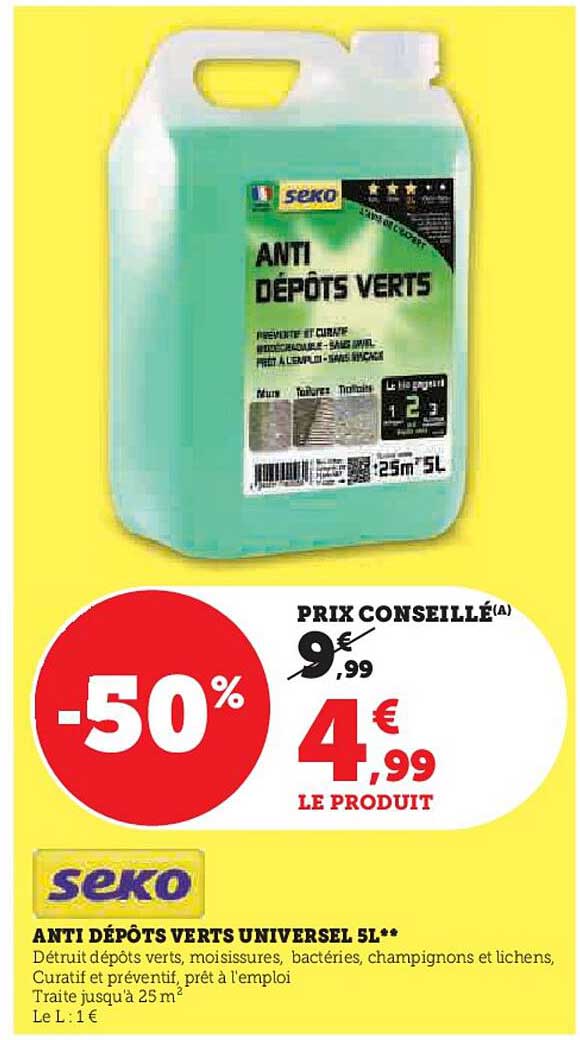 anti dépôts verts universel 5 l seko