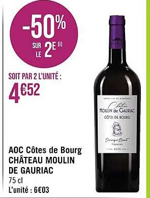 aoc côtes de bourg château moulin de gauriac