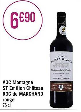 aoc montagne st émilion château roc de marchand rouge