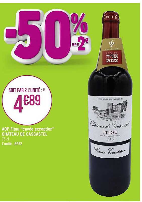 aop fitou "cuvée exception" château de cascastel